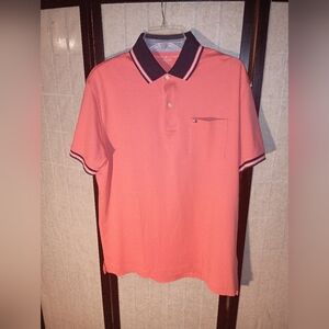 Tommy Hilfiger Men's Polo in Coral and Navy